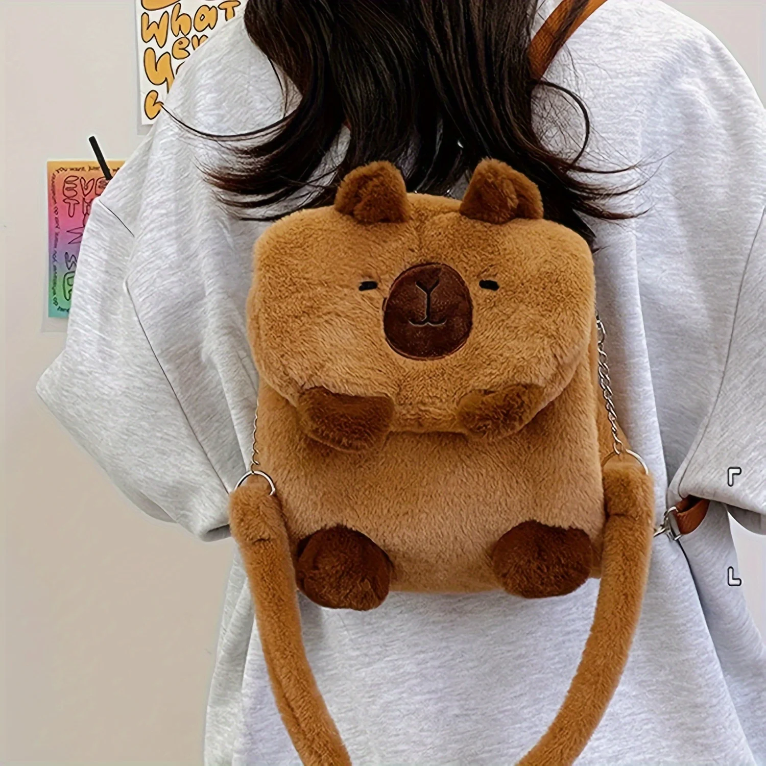 Simpatico mini zaino Capybara - Piccola borsa multiuso per donna, regalo di Halloween/Pasqua/Compleanno/Natale per donna