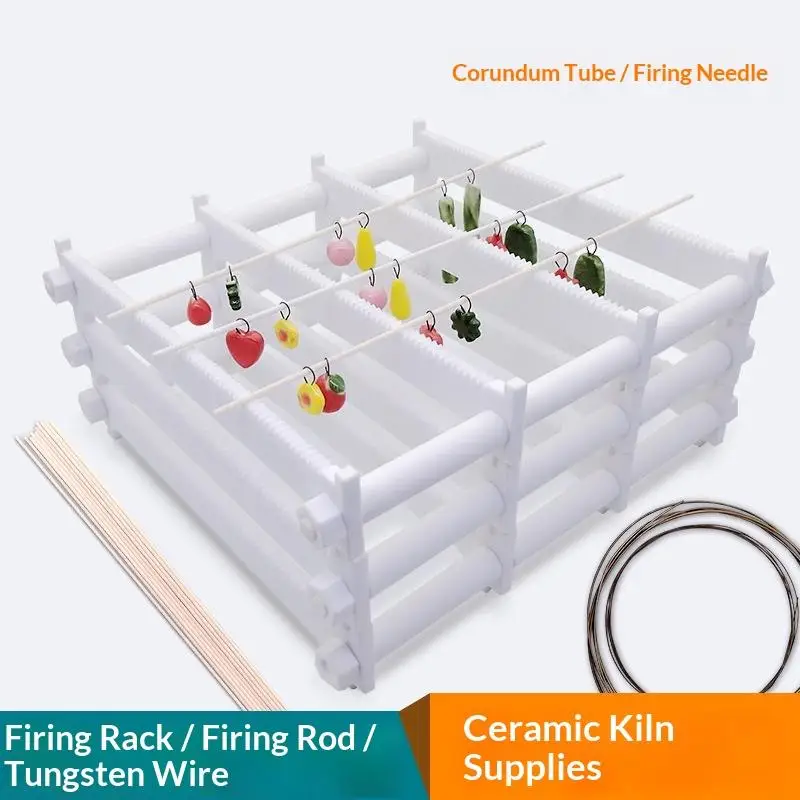 Ceramic Firing Rods for Pottery Clay Pendant Bead 10PCS Durable Kiln Support for Art Studio DIY Projects