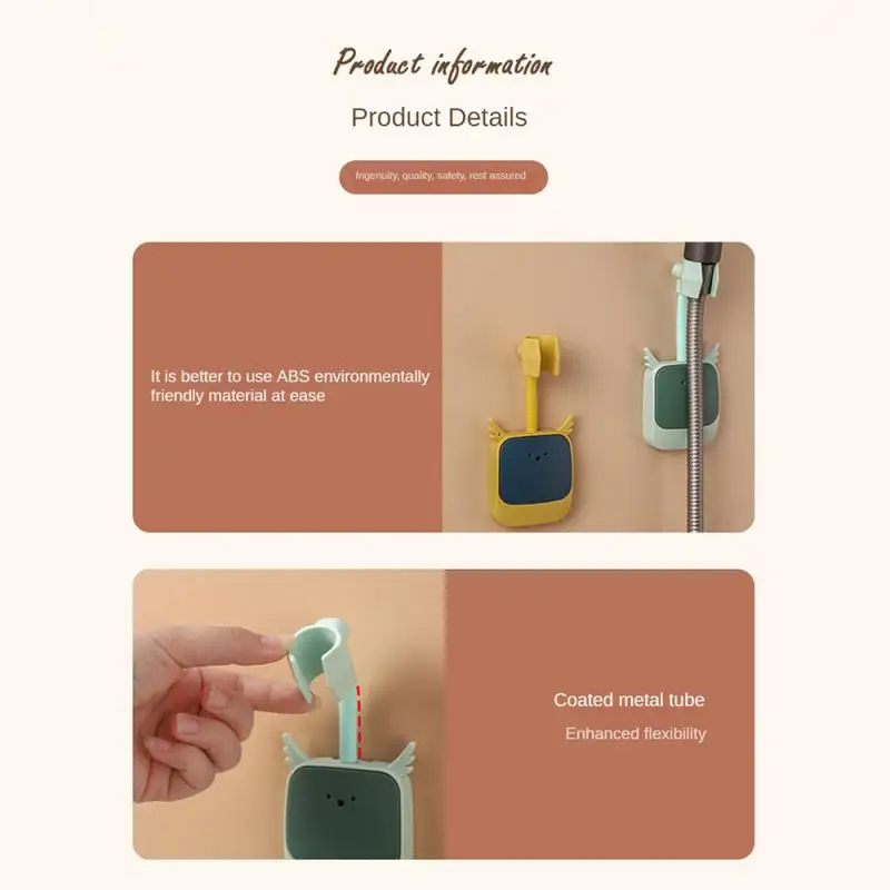 Support de Pomme de Douche à Ventouse Réglable, Fixation Murale