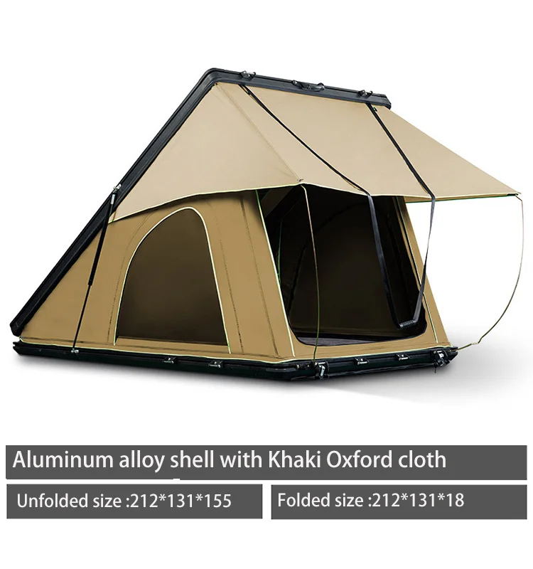 Fly Wing 2026 New Ultra-Light Aluminum Hard Shell Triangle Outdoor 4x4 Off-Road Pickup Truck Roof Top Tent For 2-Person Camping