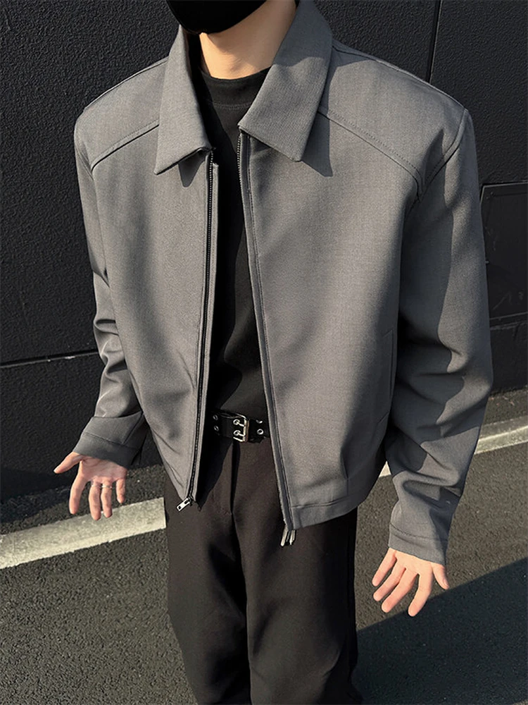 

Мужской костюм Jaet с подкладкой и откидным воротником в Корейском стиле Sle Cleanfit Adstrative Jaet American Sle Loose Fit Poly...