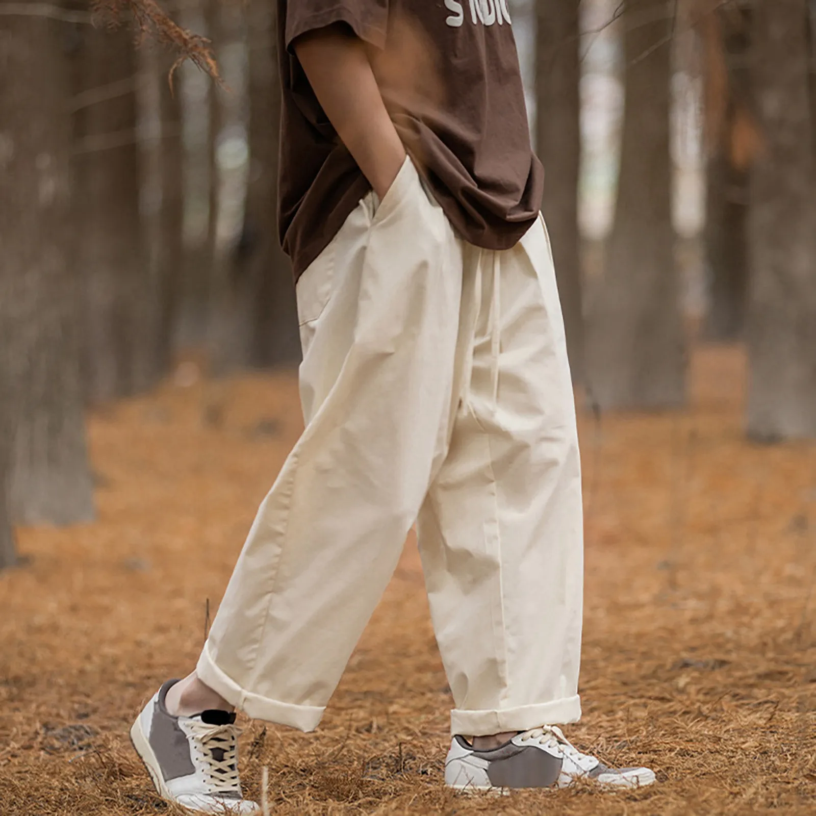 New Cargo Pants Men Harem Pants Men's Multi-Pocket Baggy Oversize Pants Hip Hop Joggers Sweatpants Casual Daily Trousers