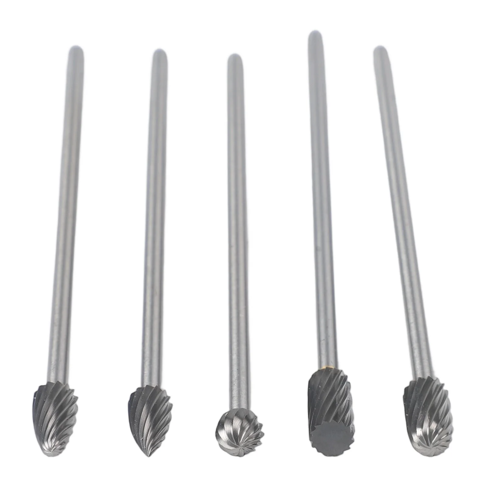 

100mm Burr Set 100mm Length Milling Cutters 3mm Shank Diameter 5pcs Set 6mm Cutting Edge Diameter Deburring Tools