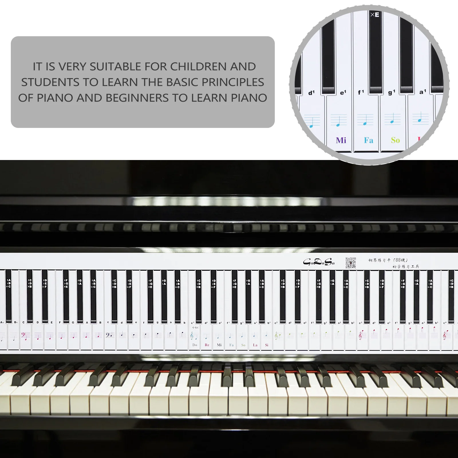 

Piano Keyboard Exercise Paper 88 Keys Waterproof Dustproof Foldable Beginner Guide Note Chart Piano Accessories