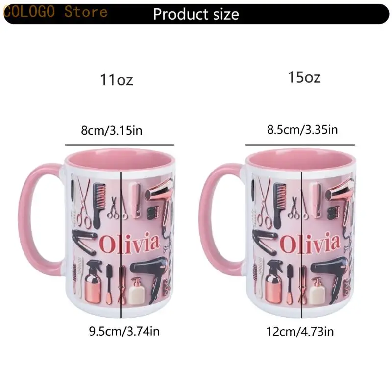 Pink Hairdresser Themed Ceramic Mugs 11oz For Professional Stylists And Enthusiasts D0LD