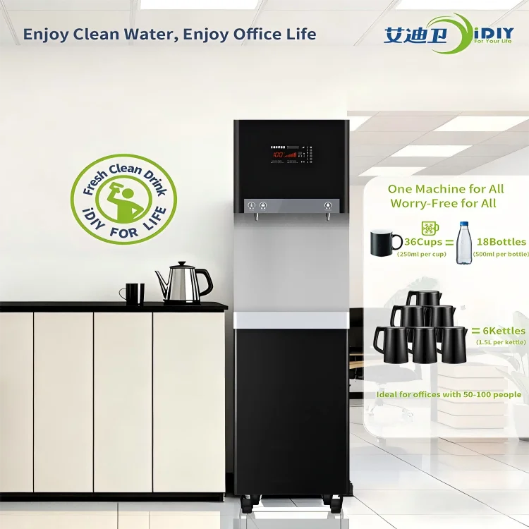 

Freestanding Electric Instant Heating Water Treatment Equipment Water Dispenser With RO Filter System for Home School Office Use