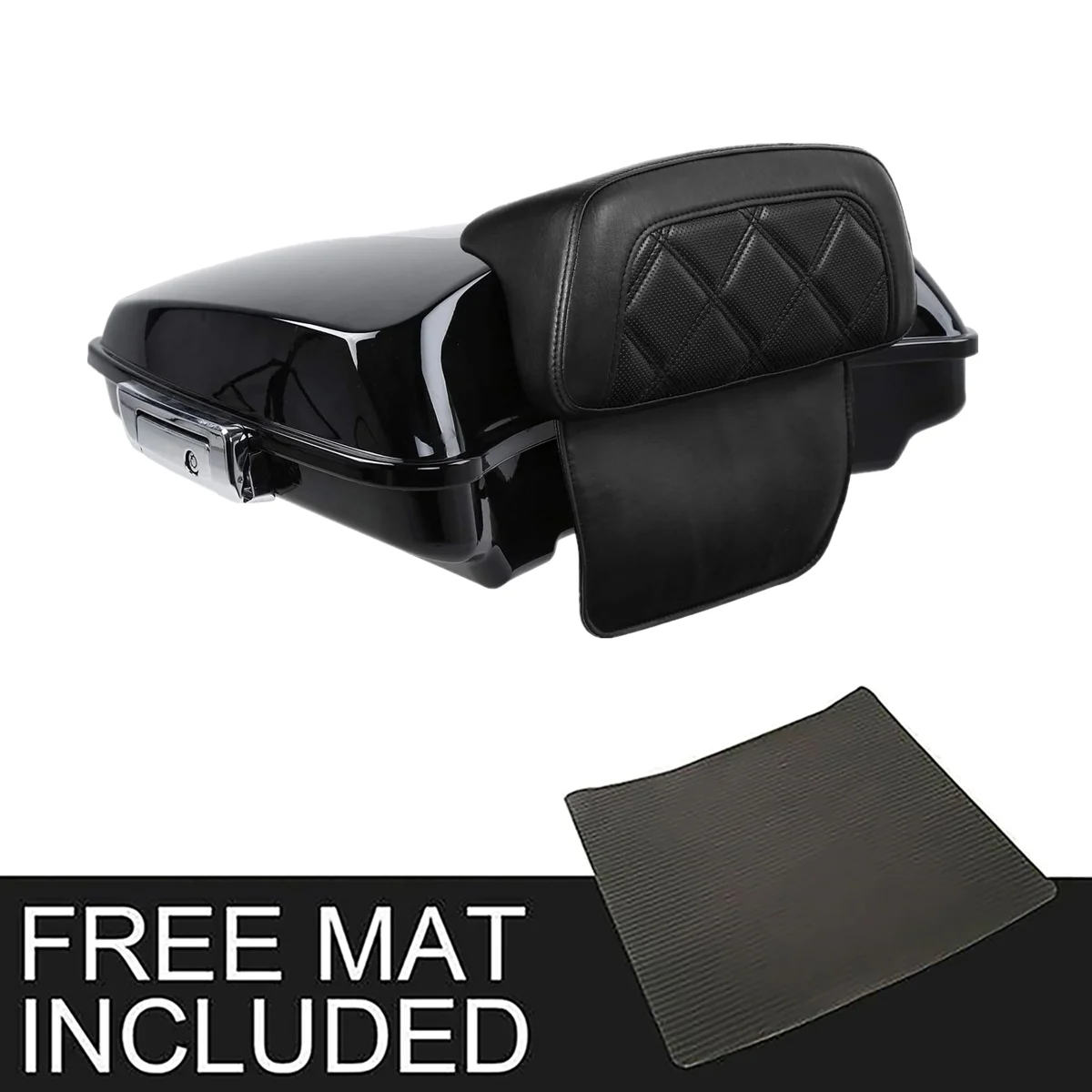 Motorcycle Black Chopped Trunk For Harley Touring Street Glide Road King Electra Glide Road Glide 2014-2024