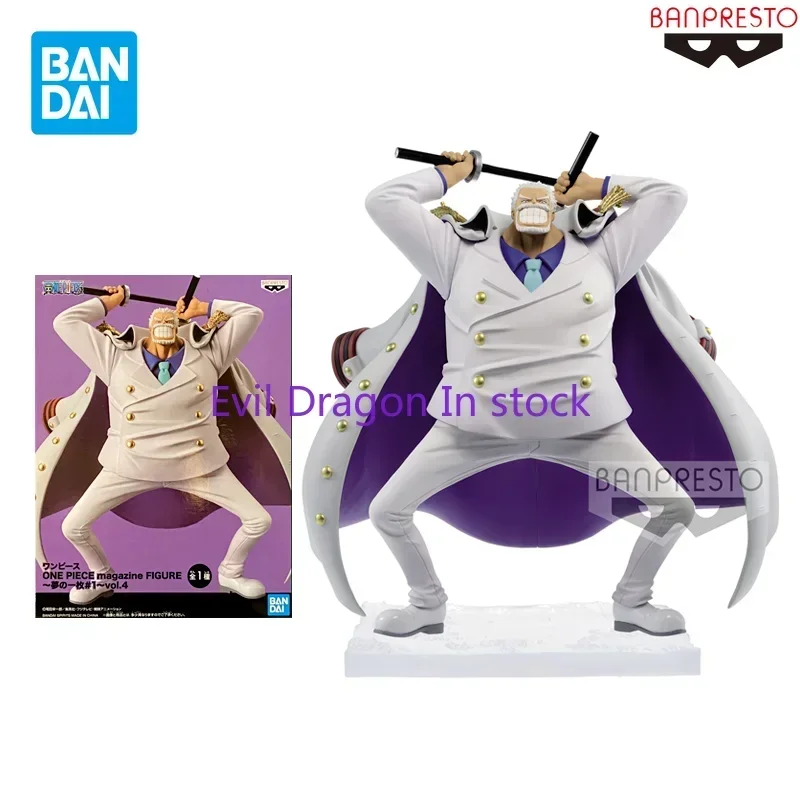 

Bandai BANPRESTO Original One Piece Anime Monkey D Garp Action Figures Collectible Model Magazine Dreamland Ornaments Toys Gift