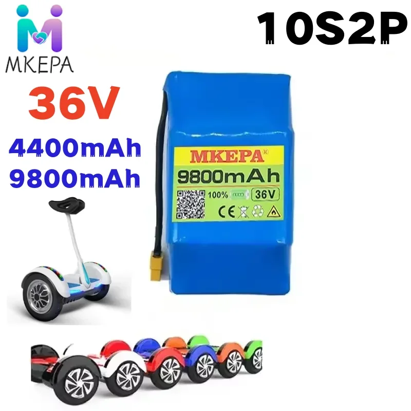 Hover Board Battery 36v 10s2p 4400mAh Lithium Battery Pack for Electric Scooter Twist Car Batt 36v 4.4Ah Rechargeable Battery