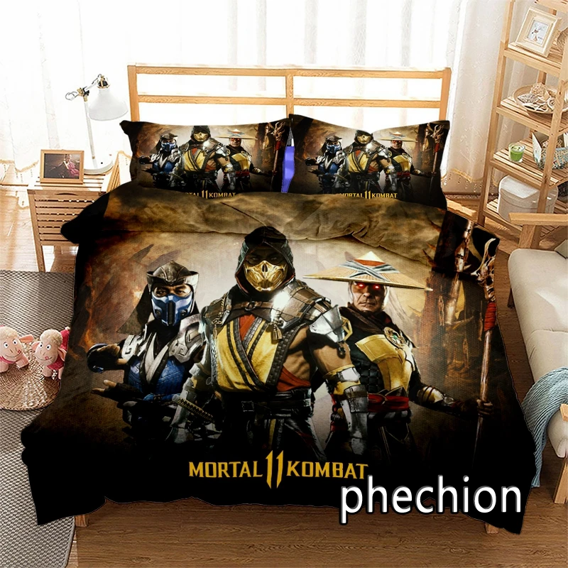 Imagem -04 - Mortal Kombat 11 Jogo 3d Impresso Bedding Grupo Capas de Edredão Fronhas Consolador Roupa de Cama Têxtil Casa N25