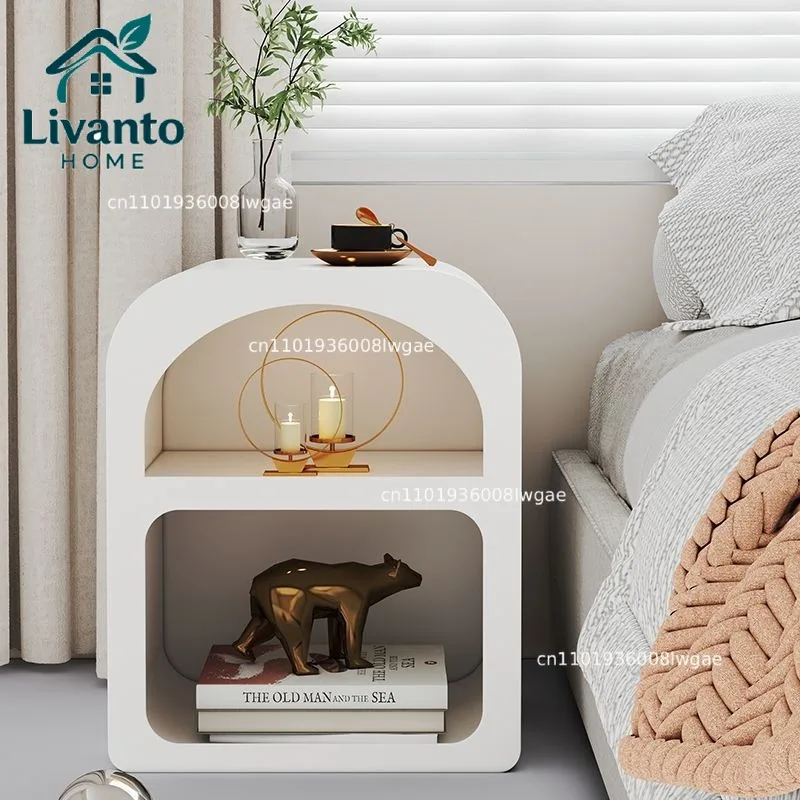 

Nordic ins bedside table white decorative small side cabinet modern bedroom cave storage cabinet mini small cabinet