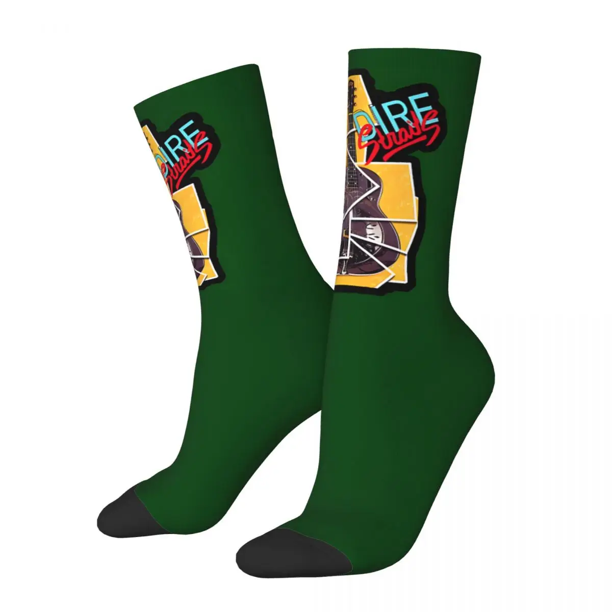 

Camiseta Sock for Men Hip Hop Harajuku Dire Straits Happy Quality Pattern Printed Boys Crew Sock Novelty Gift