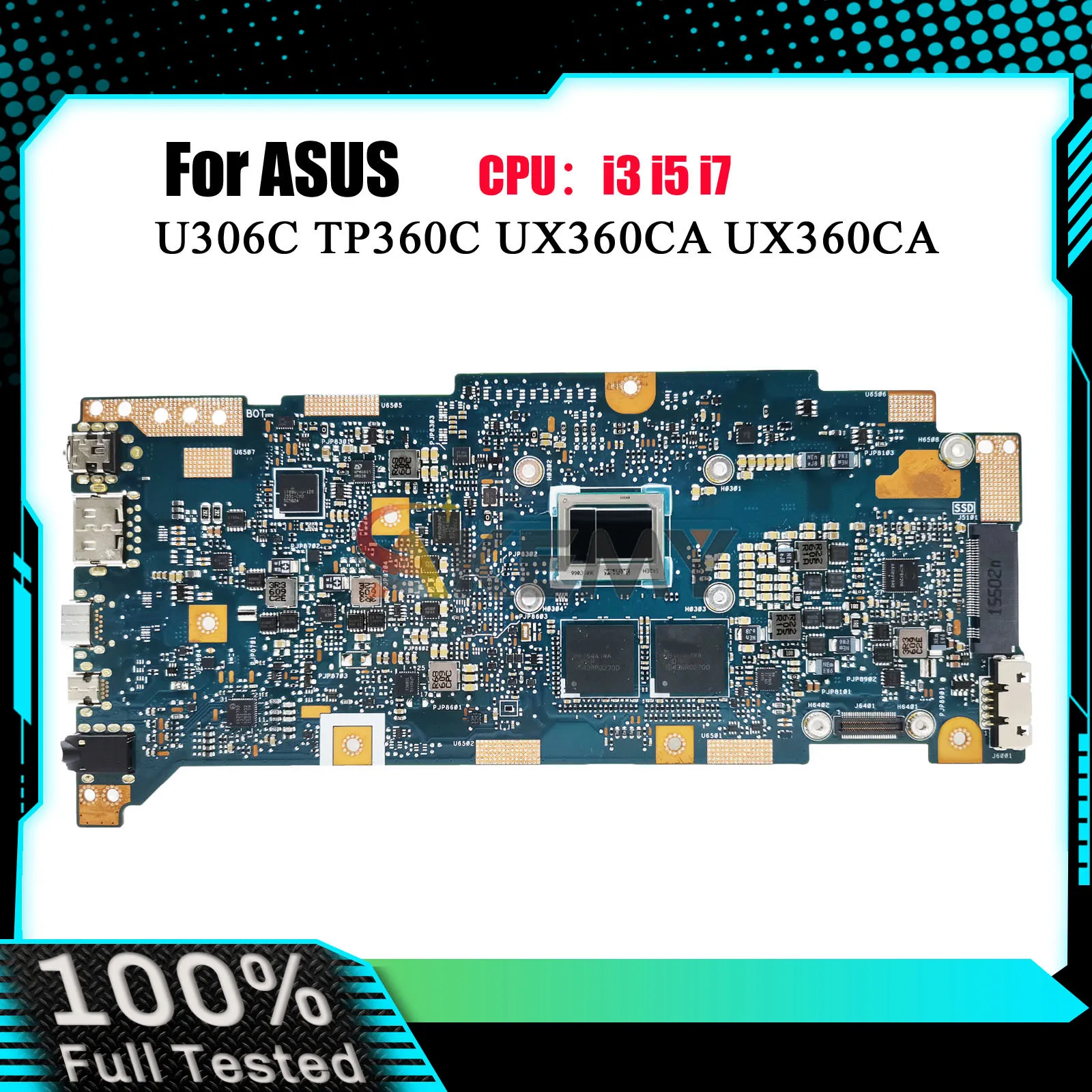UX360CA Laptop Motherboard For ASUS ZenBook U306C UX360C TP360C UX360CA Notebook Mainboard With i3 i5 i7 CPU 100% tests OK stk view 2
