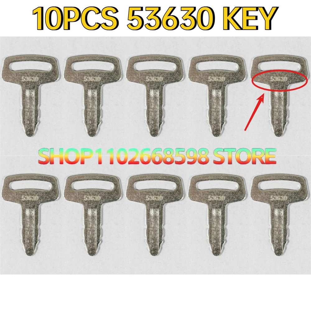 

10PCS 53630 Ignition Key RC101-53630 For Kubota Excavator Construction Equipment