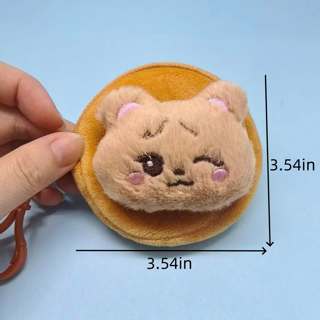 Kawaii Kpop Bowknot Duck Cat Rabbit Bear Plush Mini Zipper Wallet Keychain Animal Coin Purse Backpack Pendant Decor Fans Gift view 4