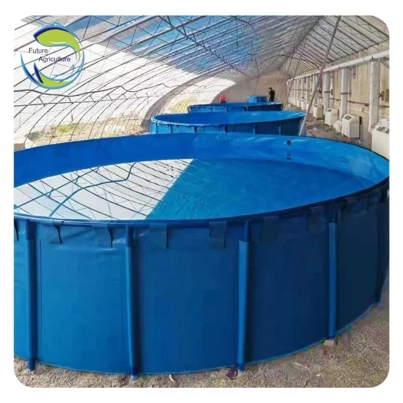 Portable Fish Pond Big Size Koi Pond Tanks Plastic Fish Tank Low Investment Pvc Fish Farming