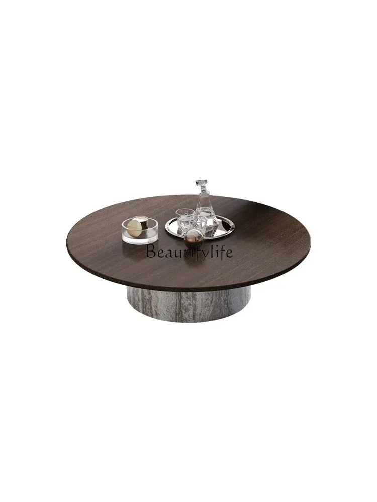 

ls 35 LMarble coffee table living room round light luxury Italian minimalist