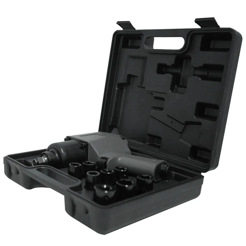 

Pneumatic Impact Wrench Kit Car Tire Repairing Nut Removal Installation Industrial Grade Portable Compact Structure Easy Control