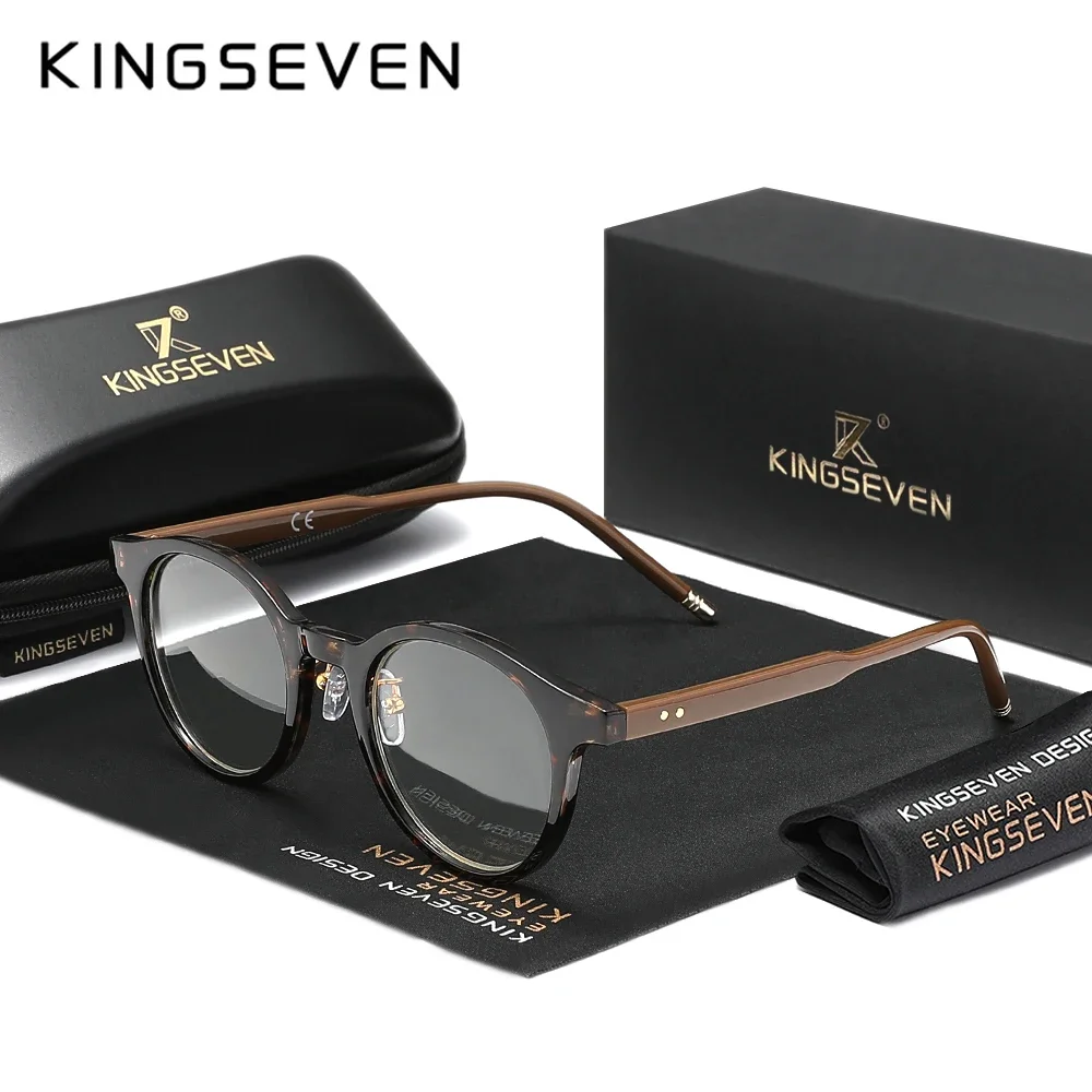 KINGSEVEN Lesebrille für Männer und Frauen, runder Rahmen, Anti-Blaulicht-Presbyopie-Bürobrille +1,0 + 1,5 + 2,0 + 2,5 + 3,0 + 3,5