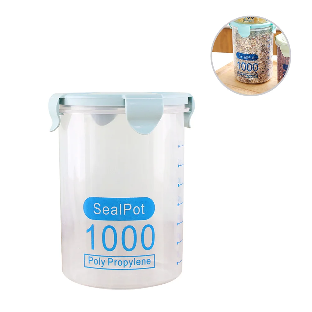 

Food Storage Containers Cereal Dry Snack Bottle Leak Proof Transparent Plastic Kitchen Picnic Camping Container Sugar Flour