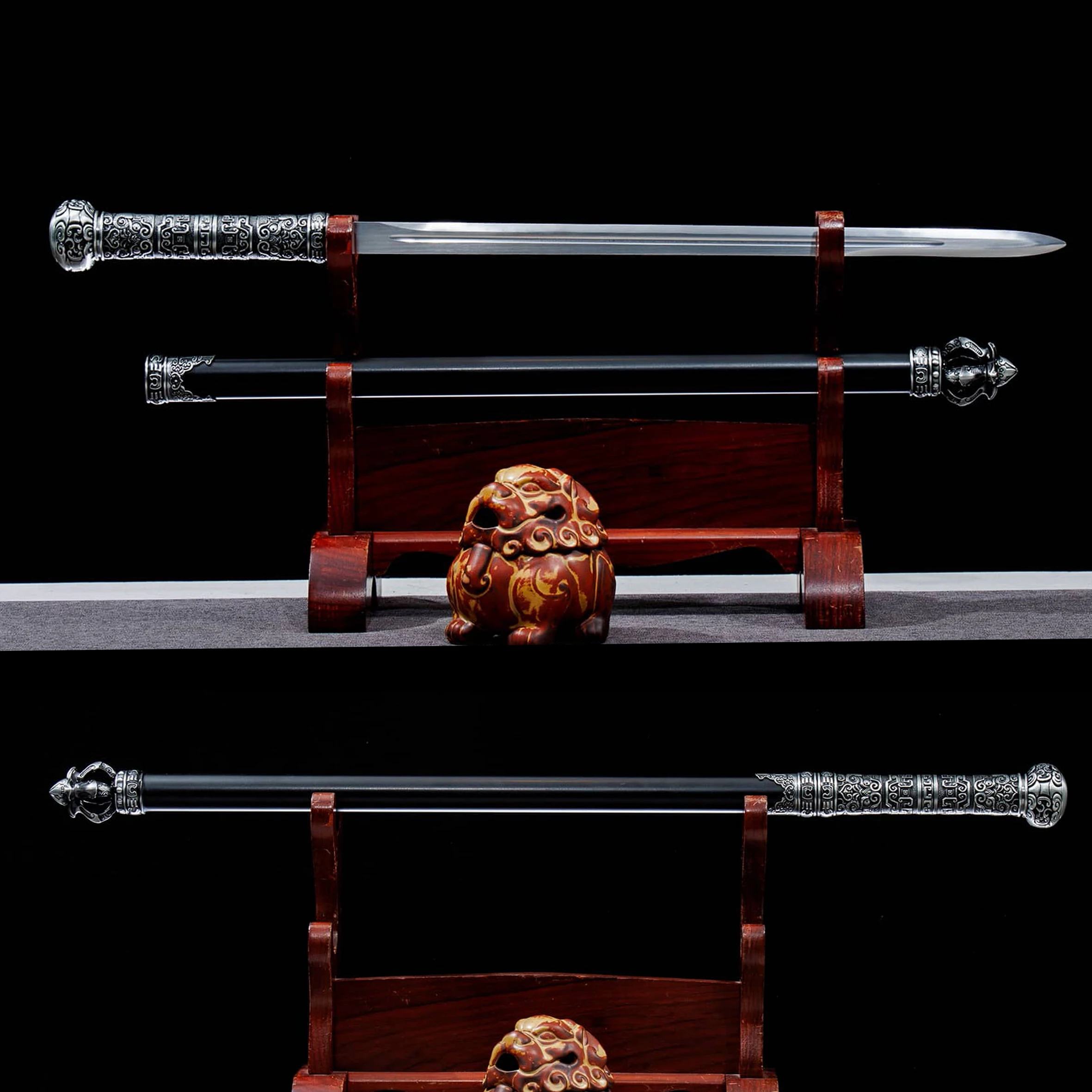 Reverse extension 128cm Samurai sword Manganese steel blade  Carbon steel saya Ninja katana Knight martial arts  Not sharp