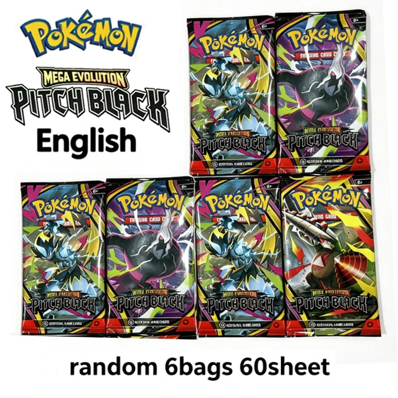 NEW#10/60Pcs PokémonCards Mega Evolution Pitch Black Chaos Rising ASCEND HEROES Phantasmal FLAMES 151 English PokémonCards