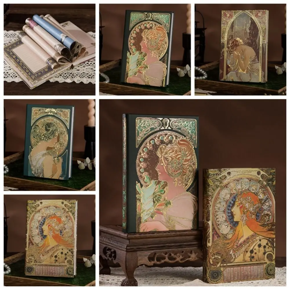 

Oil Painting Series Retro Hardcover Notebooks Exquisite Classic Design Retro Notebook Handbook Creative