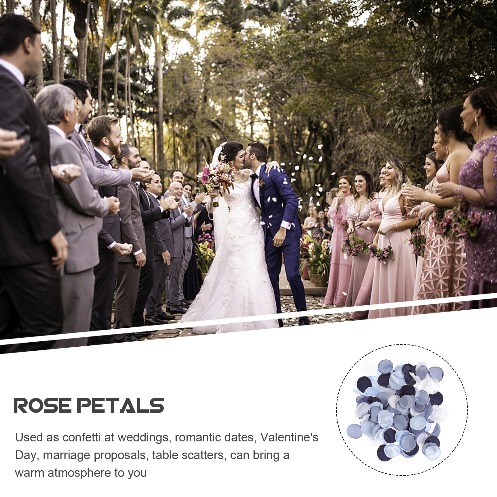 

Shower Artificial Rose Petals Wedding Simulation Flower Bachelorette Silk Bride Decor