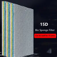 15D Aquarium Fish Tank Filter Bio Sponge No Glue Foam Biochemical Cotton Aquarium Filtration Accessories 15 Layers