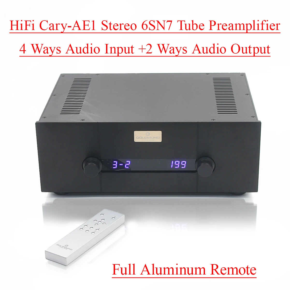 HiFi Cary AE1 Stereo 6SN7 Röhrenvorverstärker Fernrelais Lautstärke Home Audio Vorverstärker