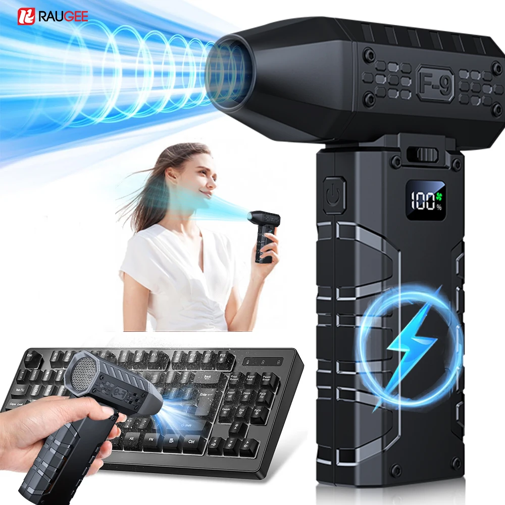 

Мини-вентилятор Violent Turbo, регулируемый ветровой 100-скоростной мощный воздуходувка, электрическая воздушная тряпка, автомобильный кемпинг, бесщеточный турбоструйный вентилятор