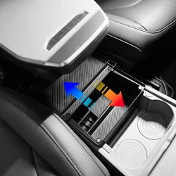 For Kia EV3 Armrest Under Storage Box Organizer Holder Tray Car Central Card Coin Stowing Tidying