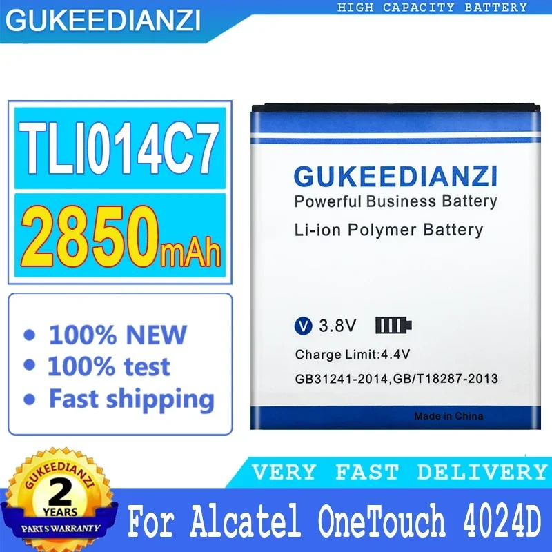 

Аккумулятор GUKEEDIANZI, 2850 мАч, TLI014C7, для Alcatel OneTouch, Pixi First 4024D 4.0 Inc, аккумулятор для мобильного телефона, номер отслеживания