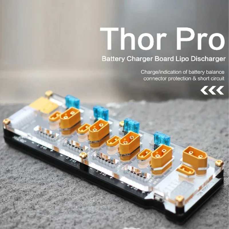 HGLRC Thor PRO LIPO Placa de cargador de equilibrio de batería 40A XT60 XT30 2-6S descargador LIPO para cargador IMAX B6 ISDT Q6 Nano HOTA D6