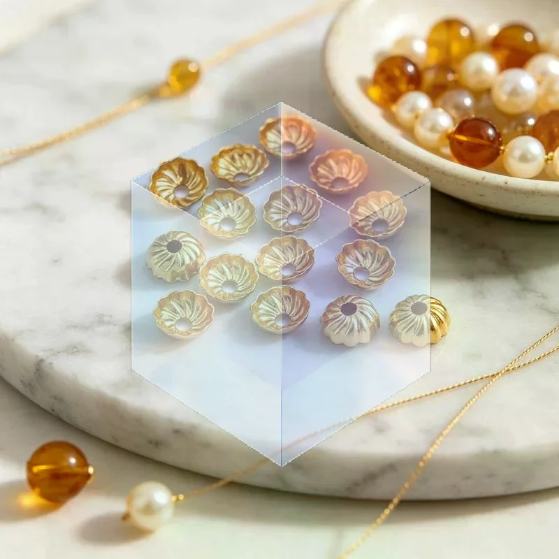 50Pcs Gold Bead Caps Metal Spacer Bead Covers Jewelry Making Findings For Bracelet Necklace DIY Craft
