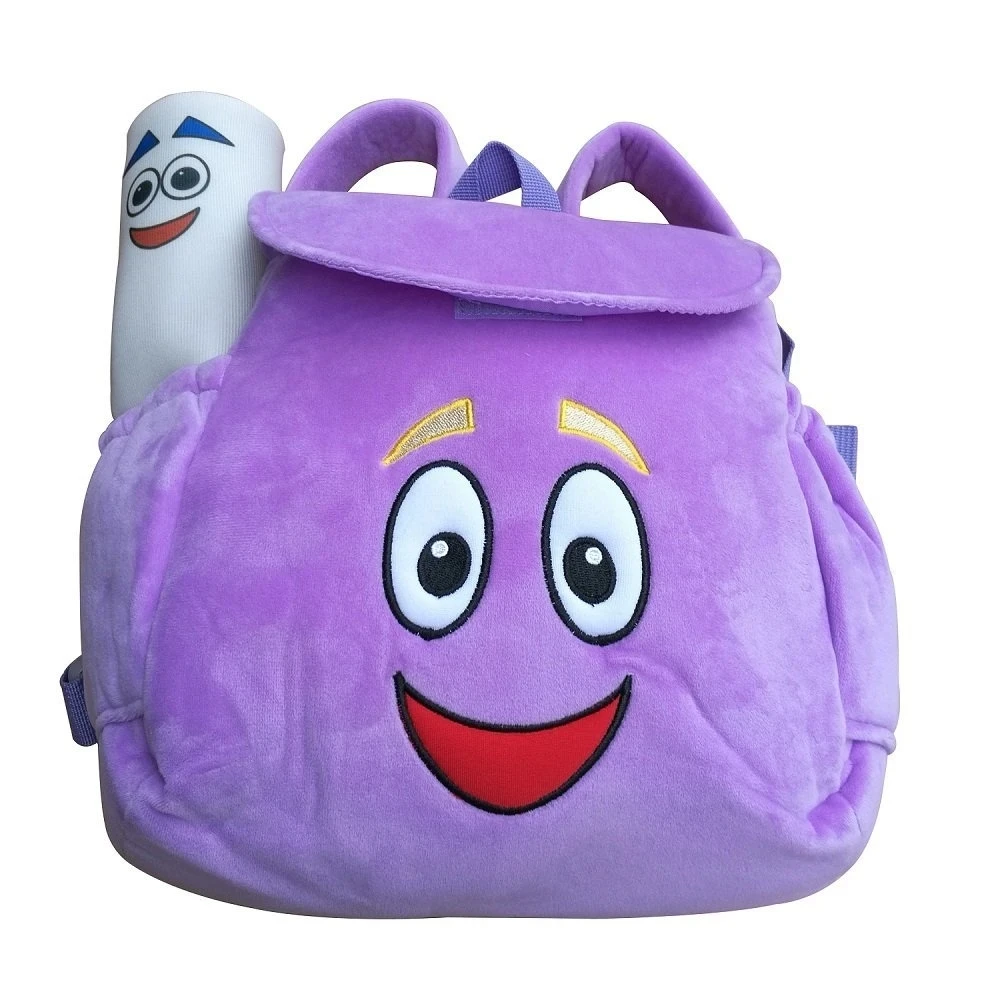 Dora Explorer Backpack Rescue Bag with Map,Pre-Kindergarten Toys Purple Xmas Girls Back to School Gifts