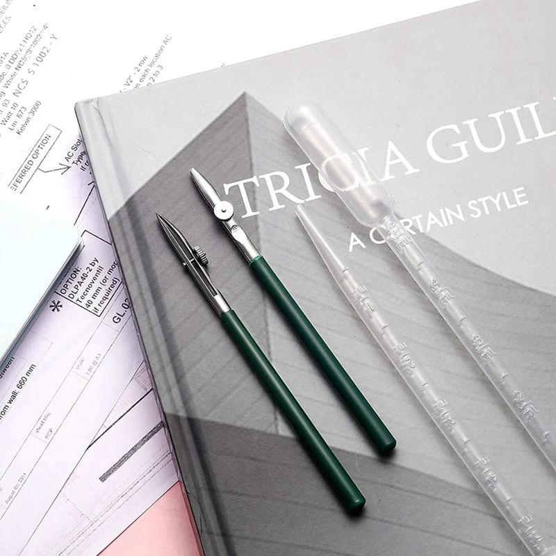 Art Ruling Pen Set Masking Fluid Pen with Glue Residue Eraser,Ruling Ink Pens Fluid Line Drawing Tool for Mounting Art