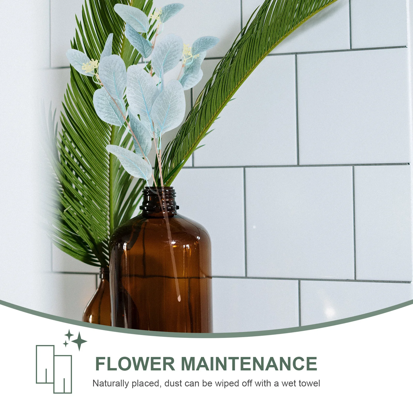 

3Pcs Artificial Foliage Eucalyptus Realistic Texture Green Leaves for Home Garden Party Decor Fake Eucalyptus Garland