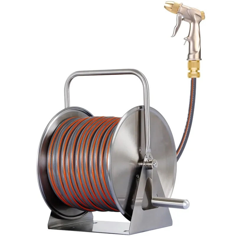 

2025 New Heavy Duty Durable Metal Garden Hose Reels Empty Hose Reel Drum for Watering