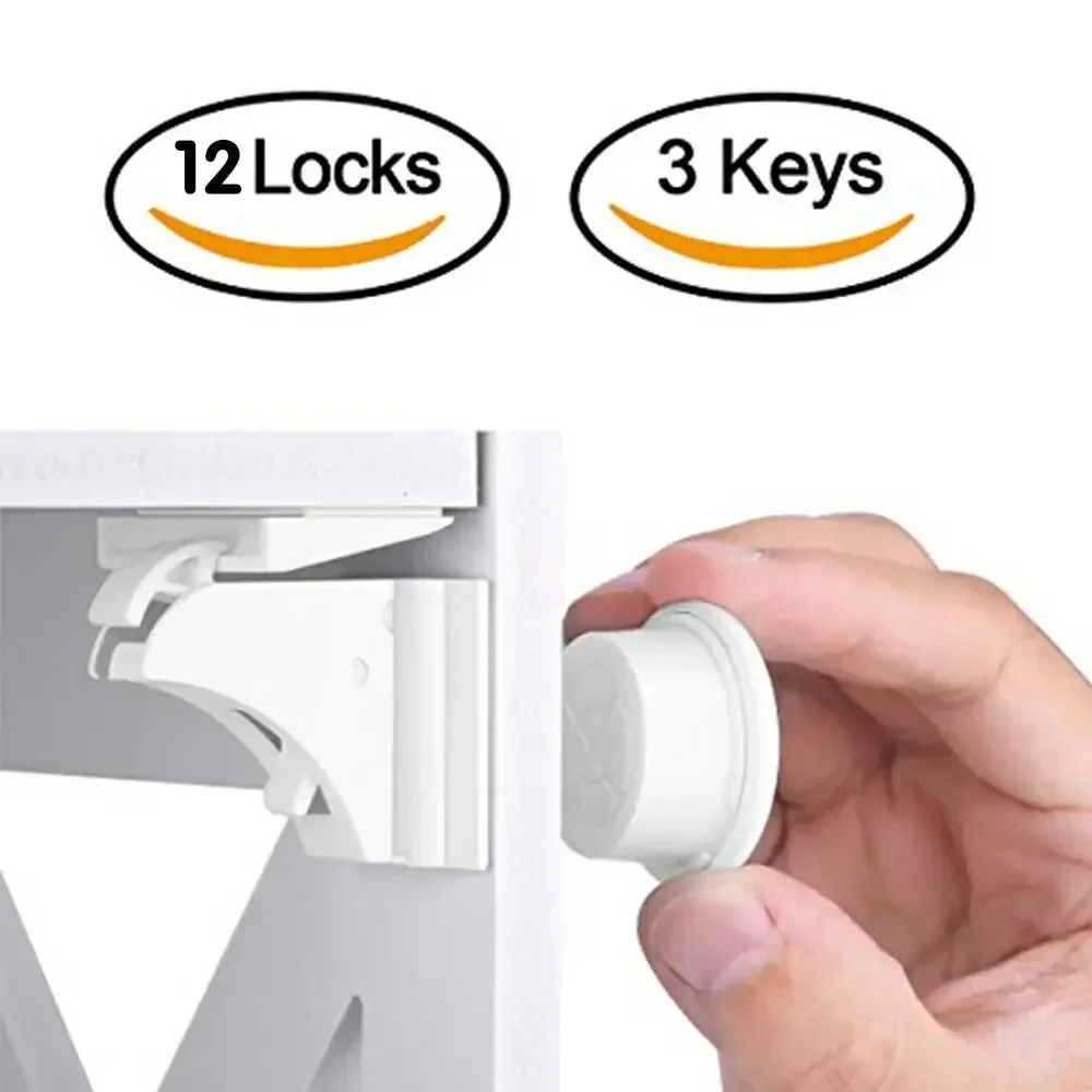 

Drawer Children Protection Magnetic Child Lock Baby Safety Lock Latch Cabinet Door Lock Limiter Children Security Locks