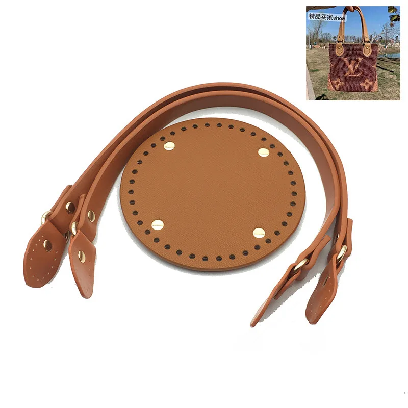 

Leather Bag Strap Bottom Handmade Handbag Woven Set High Quality Bag Bottoms With Hardware Accessories for DIY Shoulder Handbag