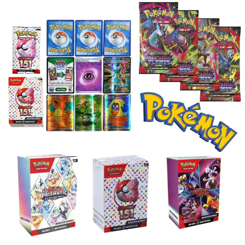 Pokémon Cards v10 Booster Bundle Destined Rivals Prismatic Evolutions Scarlet Violet 151 English Booster Transaction Card Toy