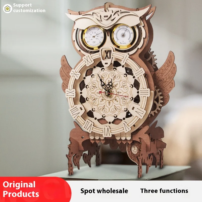 Creative Wooden Toy Owl Ornaments Diy Hand-assembled Wooden 3d Jigsaw Puzzle For Boys And Girls