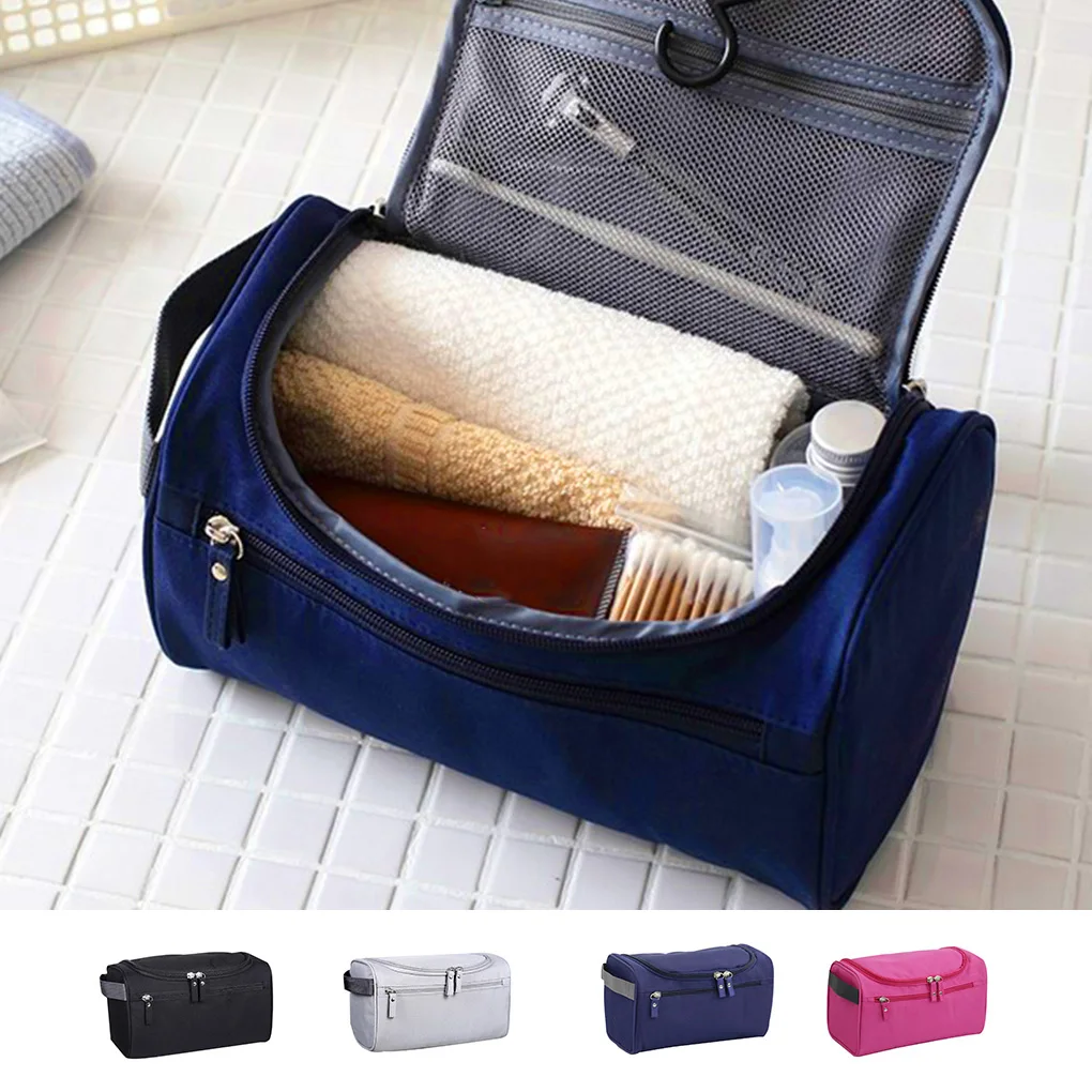 Borsa portaoggetti portatile da uomo in poliestere borsa da toilette Organizer da viaggio per donna borsa da viaggio impermeabile da appendere