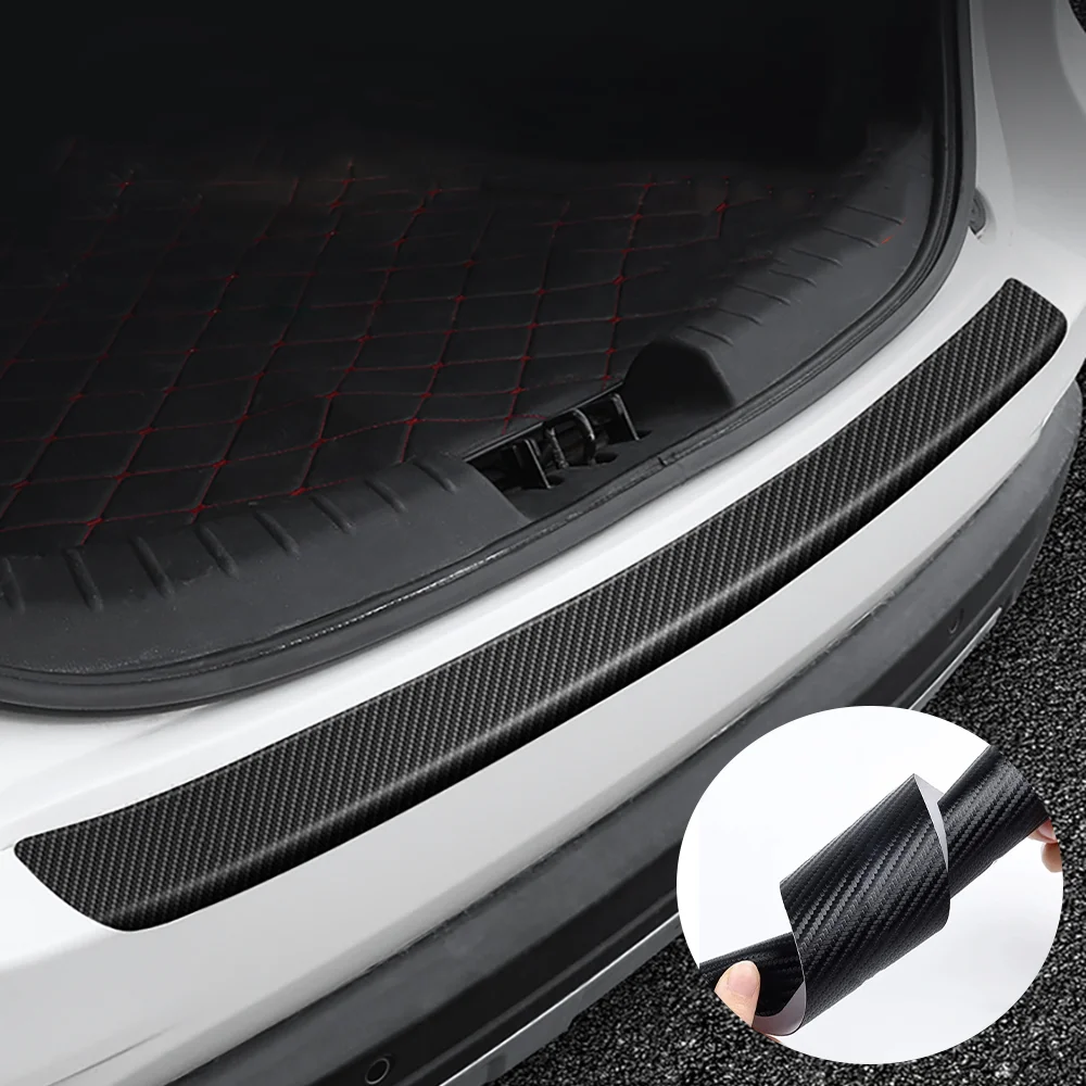 

Car-styling Car Trunk Bumper Protector Stickers 3D Carbon Fiber Car Protector Film Self-Adhesive Anti Scratches Auto Accessories
