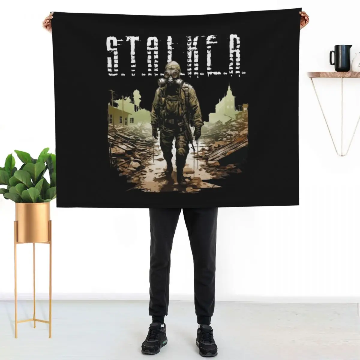 

Stalker Game Art Stalker 2 FPS Video Game Throw Blanket Reusable Durable Soft Blanket for All Seasons