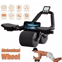 Elbow Support Abdominal Wheel Automatic Rebound Anti-Slip Muscle Ab Trainer Abdominal Wheel Core Fitness AB Roller Wheel