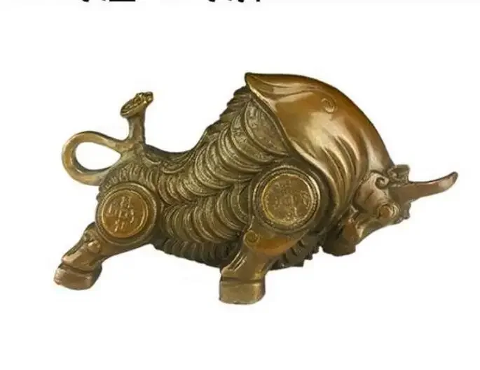 

Copper Statue China Copper Bronze wealth ox Bull Lucky Feng shui Auspicious statuary