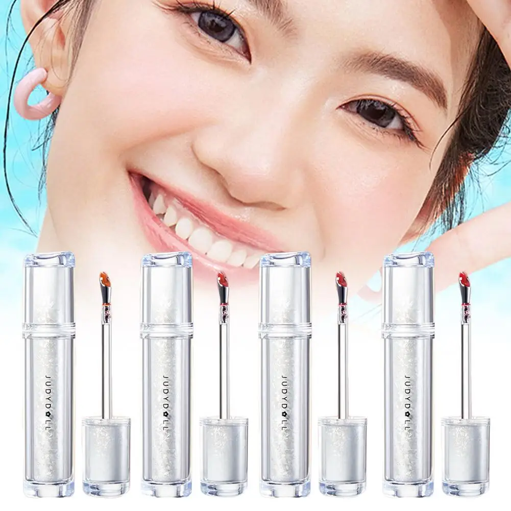 Judydoll Ice Iron Lip Glaze ลิปสติก Non-Stick ถ้วย Shine เครื่องสําอาง Head Lip Lotion Watery แปรงกระจกโลหะแต่งหน้า C0M7