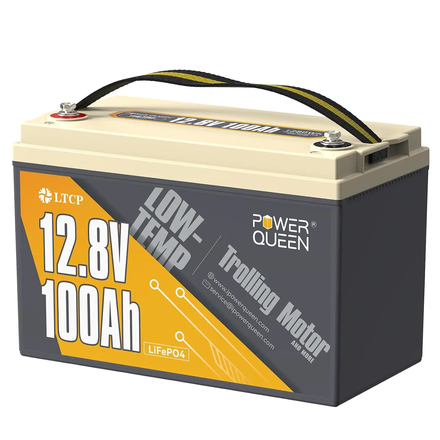 12V 100Ah LiFePO4 Battery with Low Temperature Protection for Trolling Motor, Customized